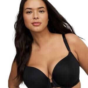 Torrid Perfect T-Shirt Push-Up Bra Front Close Black Size 44DDD Underwire